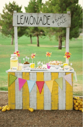 Summer Lemonade Stand in Park Summer Lemonade Stand in Park
